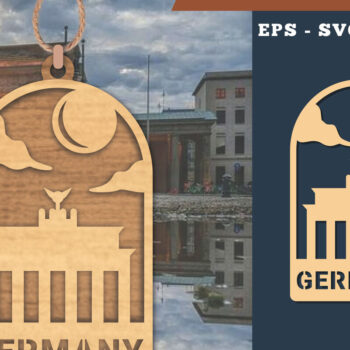 Intra απο ξύλο plywood  Χρώμα wenge 3mm-4mm πάχος - Κόψιμο με λέιζερ Γερμανία στολίδι Δίασταση 6x6 cm INTRAFABR-76974695 - Image 1