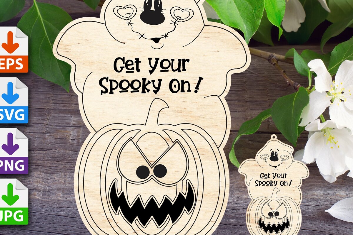 Intra απο ξύλο plywood  Χρώμα wenge 3mm-4mm πάχος - Get Your Spooky on Sign Δίασταση 30x20 cm INTRAFABR-76974736