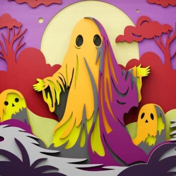 Intra απο ξύλο plywood Χρώμα wenge 3mm-4mm πάχος - λέιζερ πολλαπλών επιπέδων Ghost 3D Δίασταση 63x10 cm INTRAFABR-76974774 - Image 2