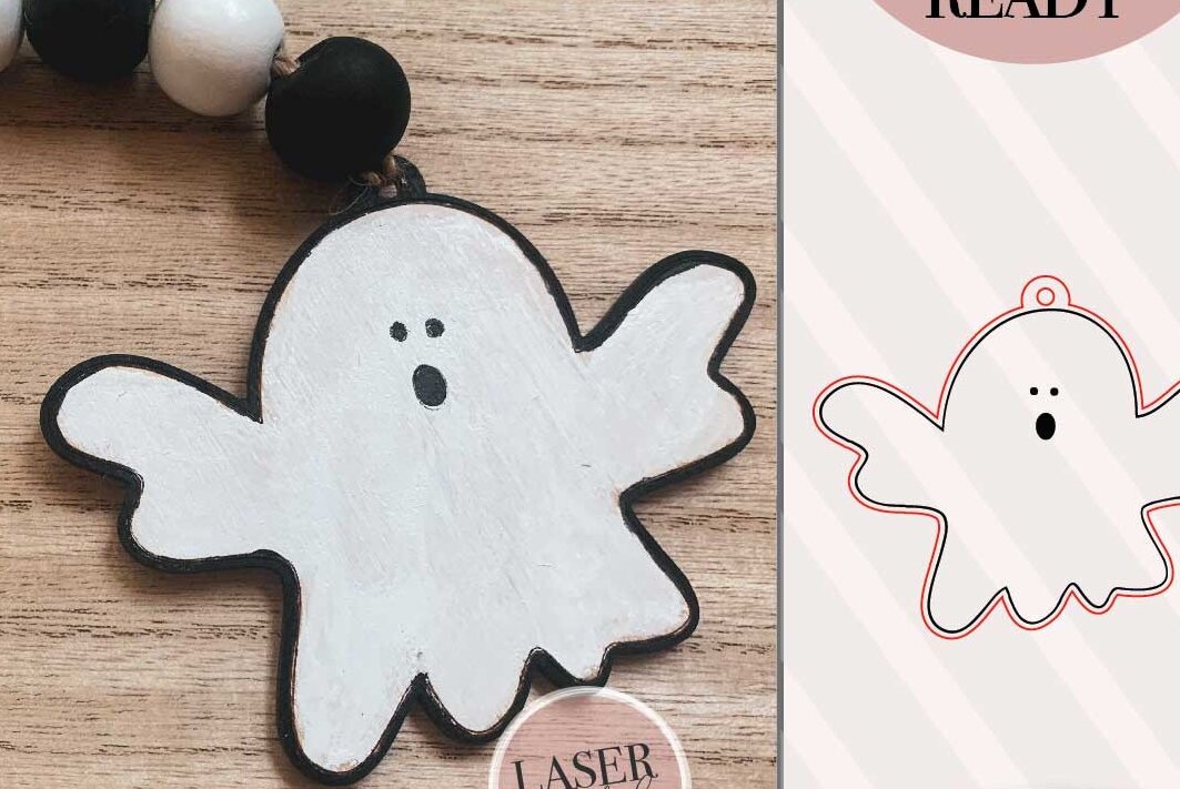 Intra απο ξύλο plywood  Χρώμα wenge 3mm-4mm πάχος - Ghost Beaded Garland Tag Δίασταση 30x20 cm INTRAFABR-76974806