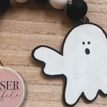 Intra απο ξύλο plywood Χρώμα wenge 3mm-4mm πάχος - Ghost Beaded Garland Tag Δίασταση 30x20 cm INTRAFABR-76974806 - Image 5