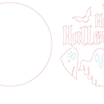 Intra απο ξύλο plywood  Χρώμα wenge 3mm-4mm πάχος - Ghost Halloween Door Hanger Δίασταση 15x15 cm INTRAFABR-9308494 - Image 4