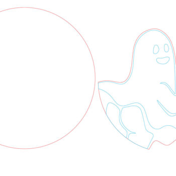 Intra απο ξύλο plywood  Χρώμα wenge 3mm-4mm πάχος - αποκοπής πινακίδων καλωσορίσματος Ghost Halloween Δίασταση 15x15 cm INTRAFABR-38996110 - Image 4