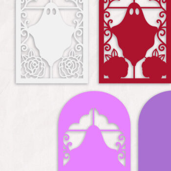 Intra απο ξύλο plywood Χρώμα wenge 3mm-4mm πάχος - Ghost Roses Βιτρώ Papercut 5 Δίασταση 6x6 cm INTRAFABR-100000622 - Image 2