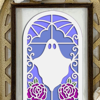 Intra απο ξύλο plywood Χρώμα wenge 3mm-4mm πάχος - Ghost Roses Βιτρώ Papercut 5 Δίασταση 6x6 cm INTRAFABR-100000622 - Image 3