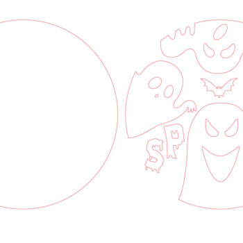 Intra απο ξύλο plywood Χρώμα wenge 3mm-4mm πάχος - Πινακίδα Ghost Spooky Door Δίασταση 20x20 cm INTRAFABR-100000630 - Image 4