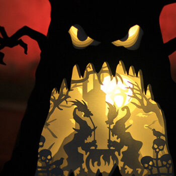 Intra απο ξύλο plywood Χρώμα wenge 3mm-4mm πάχος - Δέντρο φάντασμα Απόκριες σκοτεινές μάγισσες Δίασταση 15x15 cm INTRAFABR-100000636 - Image 8