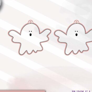 Intra απο ξύλο plywood  Χρώμα wenge 3mm-4mm πάχος - Ghosts Laser Earrings Δίασταση 3x3 cm INTRAFABR-109543199 - Image 2