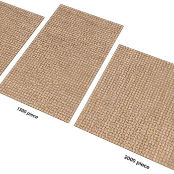 Intra απο ξύλο plywood  Χρώμα wenge 3mm-4mm πάχος - Πρότυπο κοπής με λέιζερ γίγαντας παζλ - παζλ Δίασταση 20x20 cm INTRAFABR-121593334 - Image 1