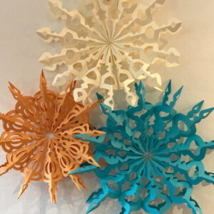 Intra απο ξύλο plywood  Χρώμα wenge 3mm-4mm πάχος - Γιγαντιαίες νιφάδες χιονιού Δίασταση 20x20 cm INTRAFABR-120914574