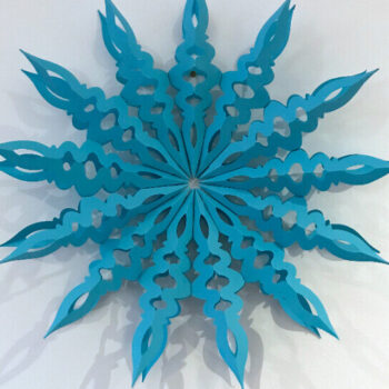 Intra απο ξύλο plywood  Χρώμα wenge 3mm-4mm πάχος - Γιγαντιαίες νιφάδες χιονιού Δίασταση 20x20 cm INTRAFABR-120914574 - Image 3