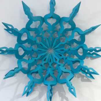 Intra απο ξύλο plywood  Χρώμα wenge 3mm-4mm πάχος - Γιγαντιαίες νιφάδες χιονιού Δίασταση 20x20 cm INTRAFABR-120914574 - Image 5