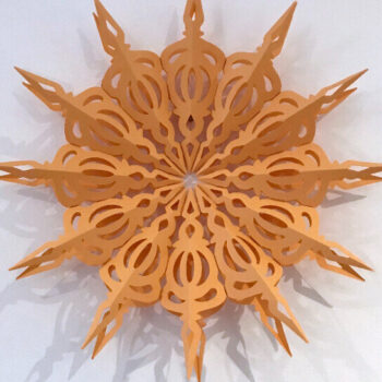 Intra απο ξύλο plywood  Χρώμα wenge 3mm-4mm πάχος - Γιγαντιαίες νιφάδες χιονιού Δίασταση 20x20 cm INTRAFABR-120914574 - Image 6