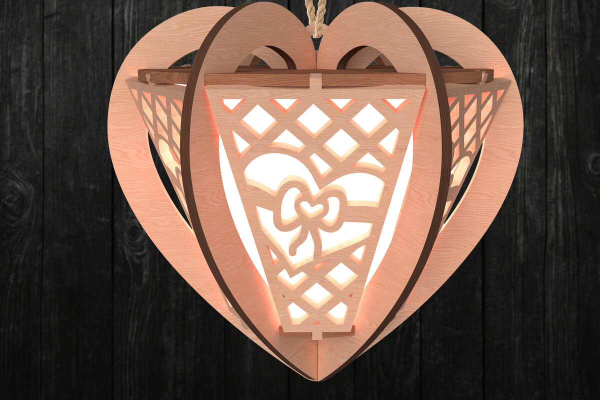 Intra απο ξύλο plywood  Χρώμα wenge 3mm-4mm πάχος - Δώρο Φανάρι καρδιών με φιόγκο για την ημέρα του Αγίου Βαλεντίνου Δίασταση 30x20 cm INTRAFABR-74862324