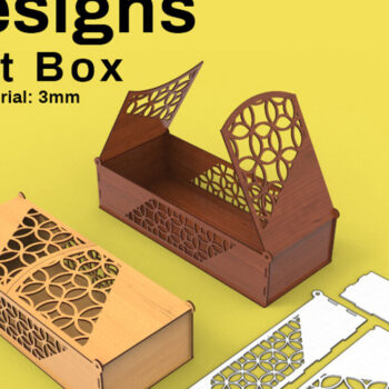 Intra απο ξύλο plywood  Χρώμα wenge 3mm-4mm πάχος - Κουτί δώρου Δίασταση 20x20 cm INTRAFABR-70932250 - Image 2