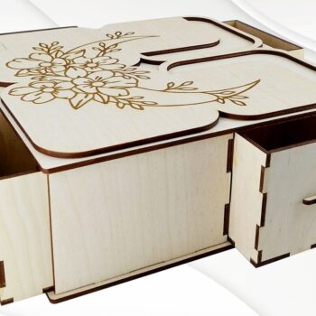 Intra απο ξύλο plywood  Χρώμα wenge 3mm-4mm πάχος - Κουτί δώρου 4 σε 1 Δίασταση 206x206 cm INTRAFABR-120353674 - Image 3