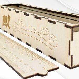 Intra απο ξύλο plywood  Χρώμα wenge 3mm-4mm πάχος - Θήκη δώρου για μολύβια κομμένη σχεδίαση Δίασταση 215x45 cm INTRAFABR-119669102