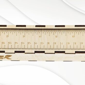 Intra απο ξύλο plywood  Χρώμα wenge 3mm-4mm πάχος - Θήκη δώρου για μολύβια κομμένη σχεδίαση Δίασταση 215x45 cm INTRAFABR-119669102 - Image 3