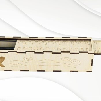 Intra απο ξύλο plywood  Χρώμα wenge 3mm-4mm πάχος - Θήκη δώρου για μολύβια κομμένη σχεδίαση Δίασταση 215x45 cm INTRAFABR-119669102 - Image 4