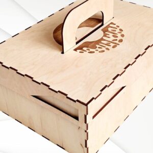 Intra απο ξύλο plywood  Χρώμα wenge 3mm-4mm πάχος - Κουτί δώρου Donuts Dxf Design Δίασταση 291x198 cm INTRAFABR-107521948