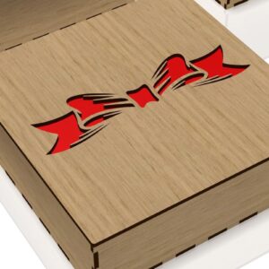 Intra απο ξύλο plywood  Χρώμα wenge 3mm-4mm πάχος - Κουτί δώρου, κουτί λουλουδιών, κοπής με λέιζερ Δίασταση 15x15 cm INTRAFABR-103064398