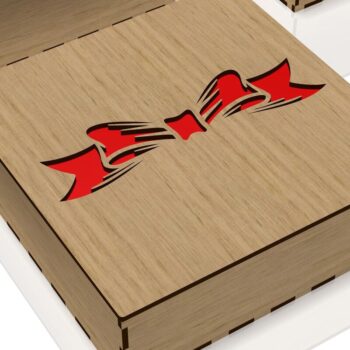 Intra απο ξύλο plywood  Χρώμα wenge 3mm-4mm πάχος - Κουτί δώρου, κουτί λουλουδιών, κοπής με λέιζερ Δίασταση 15x15 cm INTRAFABR-103064398 - Image 1