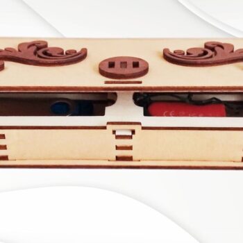 Intra απο ξύλο plywood  Χρώμα wenge 3mm-4mm πάχος - Κουτί δώρου για κάρτες Flash, κοπής με λέιζερ Δίασταση 196x85 cm INTRAFABR-70230733 - Image 1