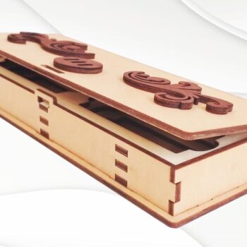 Intra απο ξύλο plywood  Χρώμα wenge 3mm-4mm πάχος - Κουτί δώρου για κάρτες Flash, κοπής με λέιζερ Δίασταση 196x85 cm INTRAFABR-70230733 - Image 2