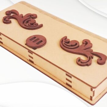 Intra απο ξύλο plywood  Χρώμα wenge 3mm-4mm πάχος - Κουτί δώρου για κάρτες Flash, κοπής με λέιζερ Δίασταση 196x85 cm INTRAFABR-70230733 - Image 4