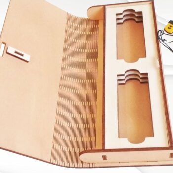 Intra απο ξύλο plywood  Χρώμα wenge 3mm-4mm πάχος - Κουτί δώρου για κάρτες Flash, κοπής με λέιζερ Δίασταση 196x85 cm INTRAFABR-70230733 - Image 5