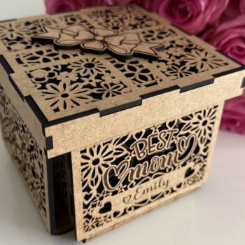 Intra απο ξύλο plywood  Χρώμα wenge 3mm-4mm πάχος - Κουτί δώρου για τη μητέρα Δίασταση 1x5 cm INTRAFABR-121722333 - Image 1