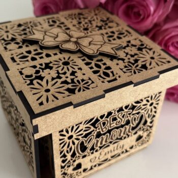 Intra απο ξύλο plywood  Χρώμα wenge 3mm-4mm πάχος - Κουτί δώρου για τη μητέρα Δίασταση 1x5 cm INTRAFABR-121722333 - Image 7