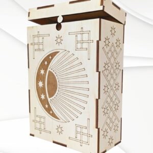 Intra απο ξύλο plywood  Χρώμα wenge 3mm-4mm πάχος - Κουτί δώρου για κάρτες Ταρώ Δίασταση 166x116 cm INTRAFABR-121722344