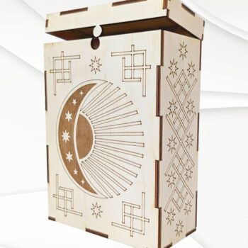 Intra απο ξύλο plywood  Χρώμα wenge 3mm-4mm πάχος - Κουτί δώρου για κάρτες Ταρώ Δίασταση 166x116 cm INTRAFABR-121722344 - Image 1