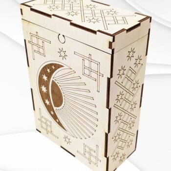 Intra απο ξύλο plywood  Χρώμα wenge 3mm-4mm πάχος - Κουτί δώρου για κάρτες Ταρώ Δίασταση 166x116 cm INTRAFABR-121722344 - Image 5