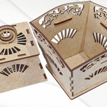 Intra απο ξύλο plywood  Χρώμα wenge 3mm-4mm πάχος - Κουτί δώρου, Κουτί κοσμημάτων, με λέιζερ Δίασταση 150x102 cm INTRAFABR-98089018 - Image 3