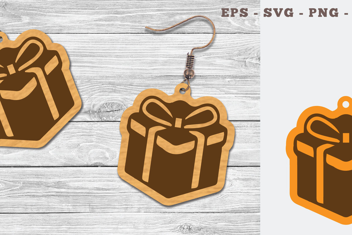 Intra απο ξύλο plywood  Χρώμα wenge 3mm-4mm πάχος - Κουτί δώρου Σκουλαρίκια κοπής με λέιζερ Δίασταση 3x3 cm INTRAFABR-67083154