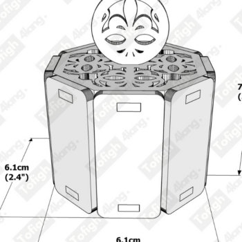 Intra απο ξύλο plywood  Χρώμα wenge 3mm-4mm πάχος - κοπής με λέιζερ κουτί δώρου | κοπής με λέιζερ Δίασταση 15x15 cm INTRAFABR-98944468 - Image 1
