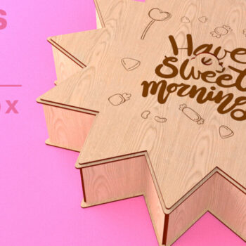 Intra απο ξύλο plywood  Χρώμα wenge 3mm-4mm πάχος - Κουτί δώρου, με λέιζερ, Glowforge Δίασταση 20x20 cm INTRAFABR-64955953 - Image 2