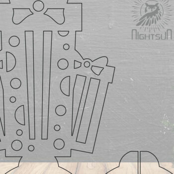 Intra απο ξύλο plywood  Χρώμα wenge 3mm-4mm πάχος - Κουτί δώρου Διακόσμηση σπιτιού 2 Δίασταση 20x20 cm INTRAFABR-8873072 - Image 2