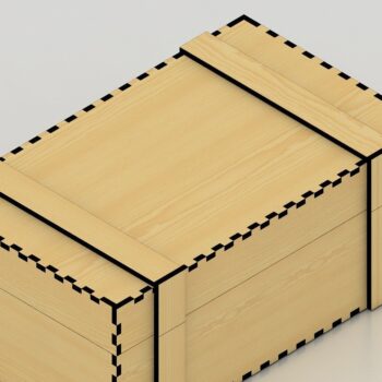 Intra απο ξύλο plywood  Χρώμα wenge 3mm-4mm πάχος - Κουτί δώρου Σχέδια κοπής με λέιζερ, κουτί με καπάκι Δίασταση 30x20 cm INTRAFABR-27318082 - Image 1