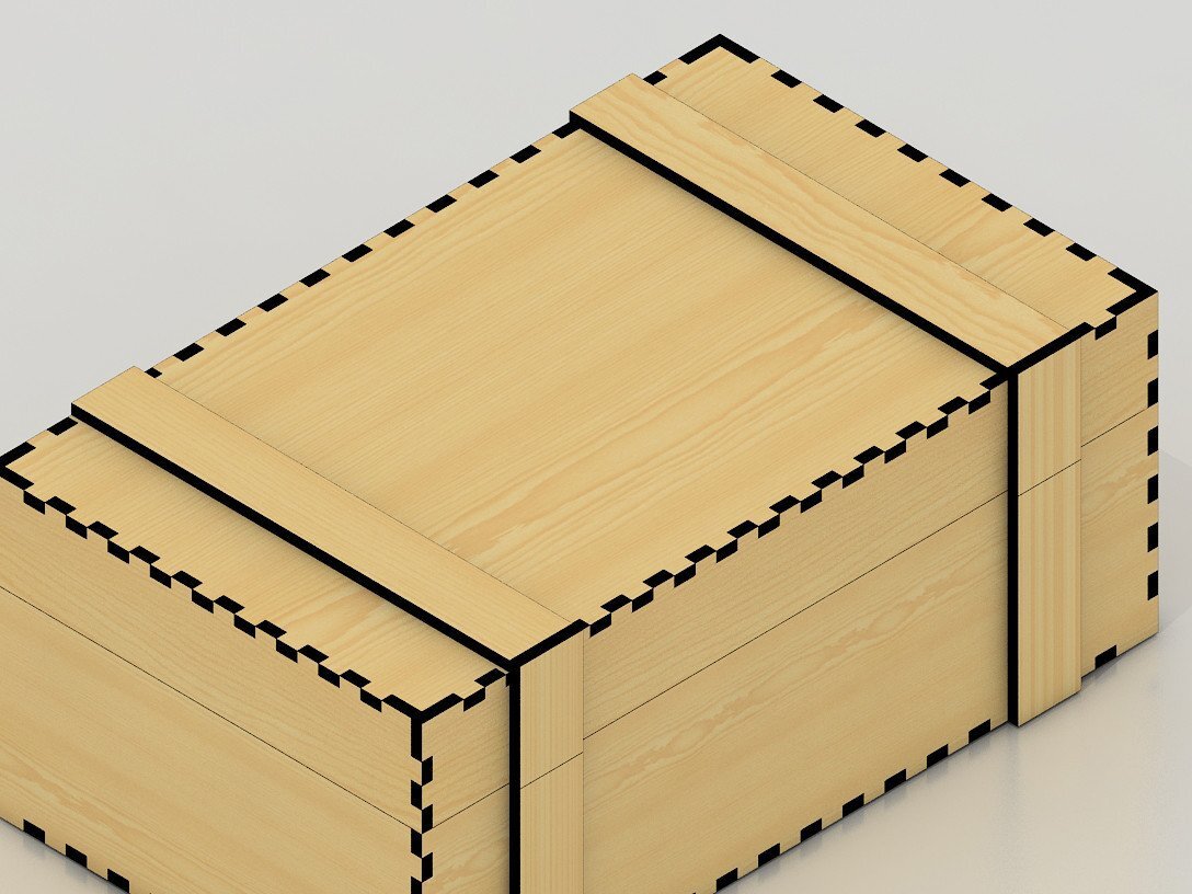 Intra απο ξύλο plywood  Χρώμα wenge 3mm-4mm πάχος - Κουτί δώρου Σχέδια κοπής με λέιζερ, κουτί με καπάκι Δίασταση 30x20 cm INTRAFABR-27318082