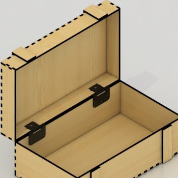 Intra απο ξύλο plywood  Χρώμα wenge 3mm-4mm πάχος - Κουτί δώρου Σχέδια κοπής με λέιζερ, κουτί με καπάκι Δίασταση 30x20 cm INTRAFABR-27318082 - Image 2