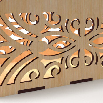 Intra απο ξύλο plywood  Χρώμα wenge 3mm-4mm πάχος - Κουτί δώρου Δέσμη Ξύλινου Κουτιού 02 Δίασταση 15x15 cm INTRAFABR-72240140 - Image 4