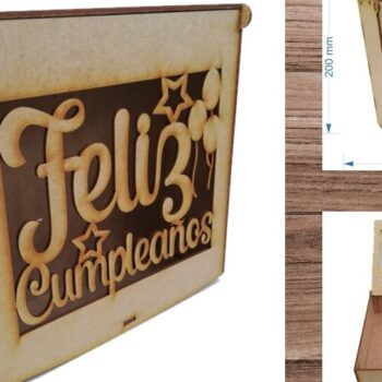 Intra απο ξύλο plywood  Χρώμα wenge 3mm-4mm πάχος - Κουτί δώρου - Δίασταση 20x20 cm INTRAFABR-72240518 - Image 1