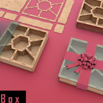 Intra απο ξύλο plywood  Χρώμα wenge 3mm-4mm πάχος - Κουτί δώρου, Nuts Box, , με λέιζερ Δίασταση 4x4 cm INTRAFABR-115497059 - Image 3