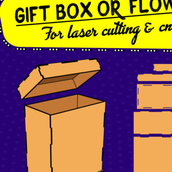 Intra απο ξύλο plywood  Χρώμα wenge 3mm-4mm πάχος - Κουτί δώρου ή κουτί λουλουδιών για Δίασταση 30x20 cm INTRAFABR-115497077 - Image 1