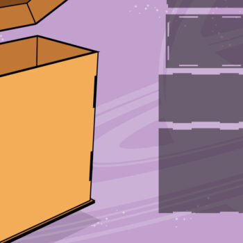 Intra απο ξύλο plywood  Χρώμα wenge 3mm-4mm πάχος - Κουτί δώρου ή κουτί λουλουδιών για Δίασταση 30x20 cm INTRAFABR-115497077 - Image 2