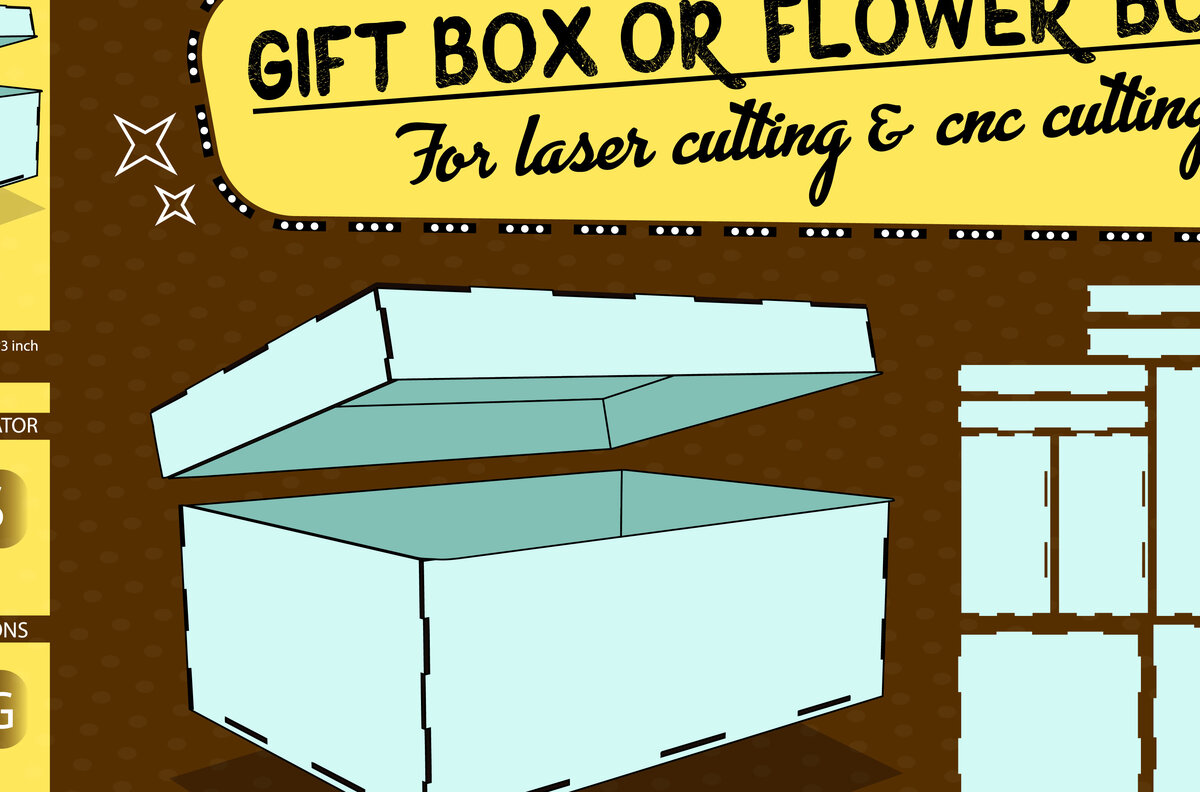 Intra απο ξύλο plywood  Χρώμα wenge 3mm-4mm πάχος - Κουτί δώρου ή κουτί λουλουδιών για Δίασταση 30x20 cm INTRAFABR-115497134