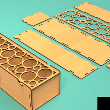 Intra απο ξύλο plywood Χρώμα wenge 3mm-4mm πάχος - Κουτί δώρου, Files, Glowforge Δίασταση 20x20 cm INTRAFABR-114960381 - Image 2